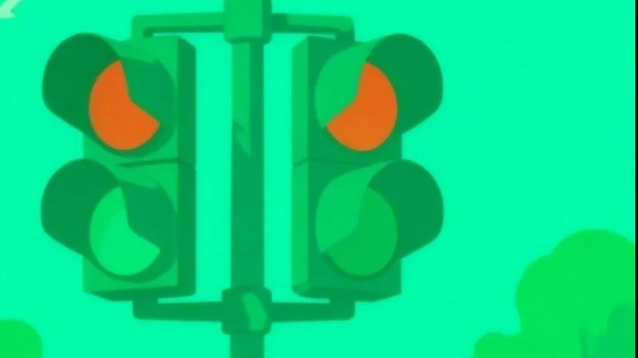 信号機が赤に変わるだけの台詞