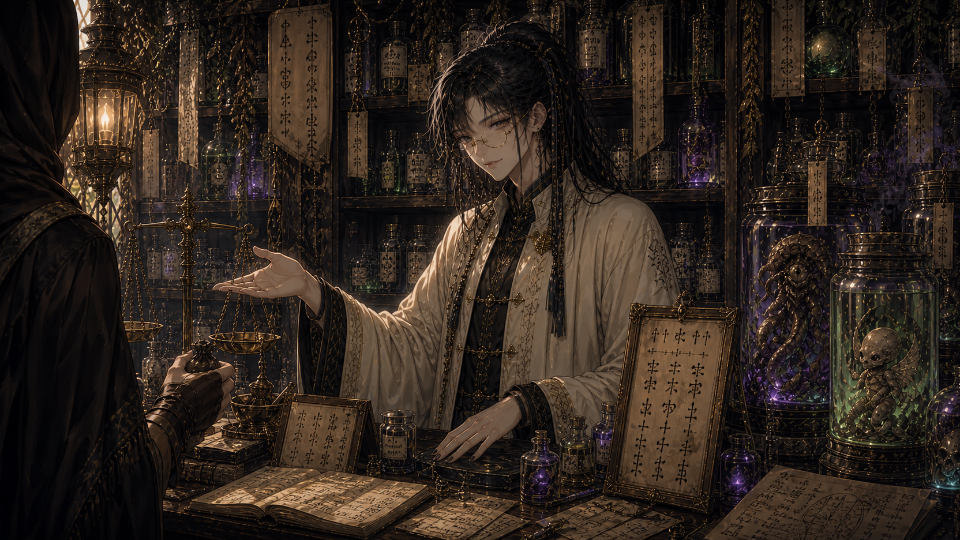 街の薬屋にて