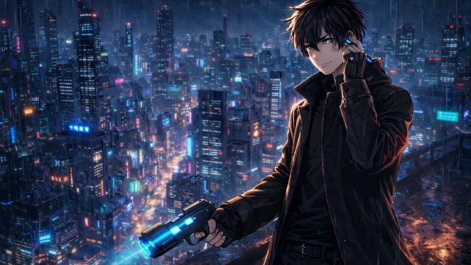 ネオンの海に沈む影