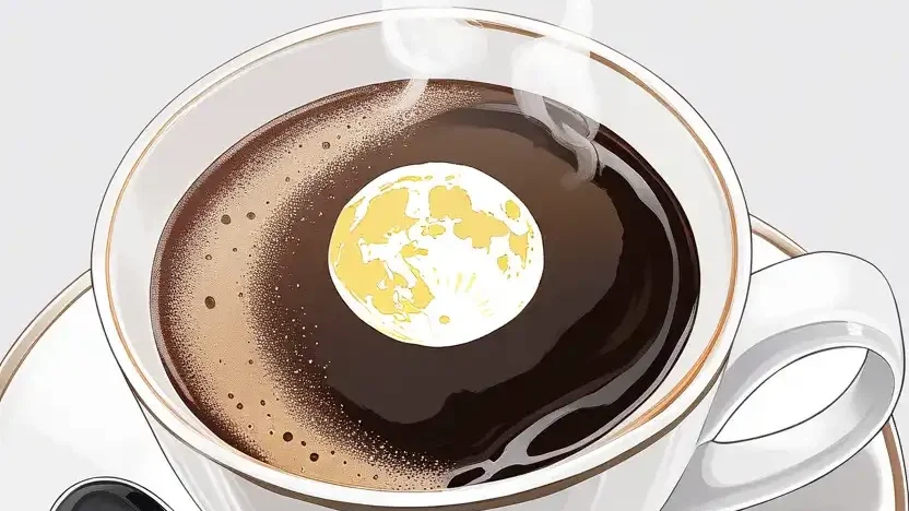 黒い湖面に月を浮かべて