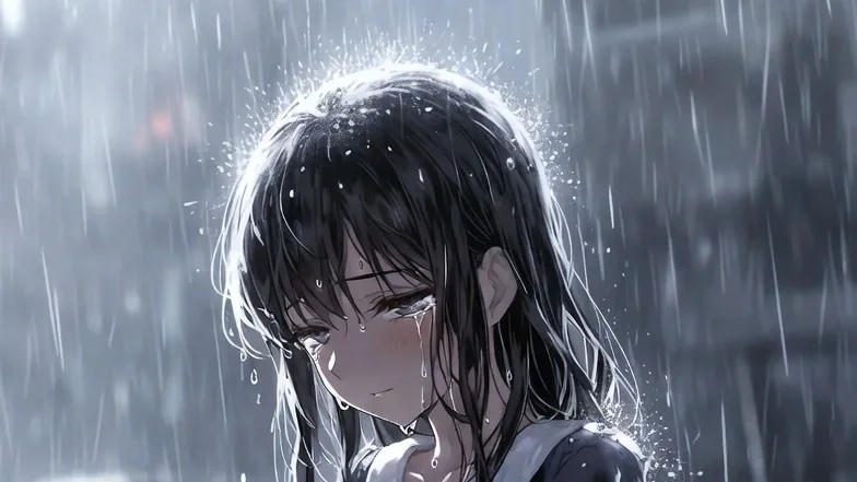 雨が涙を隠すから