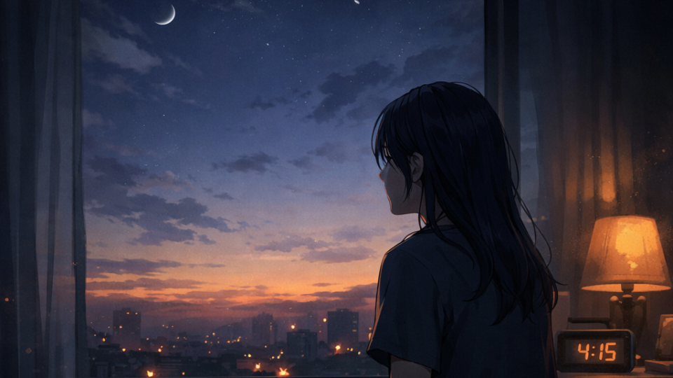 眠れない夜と夜明け(詩、ポエム)