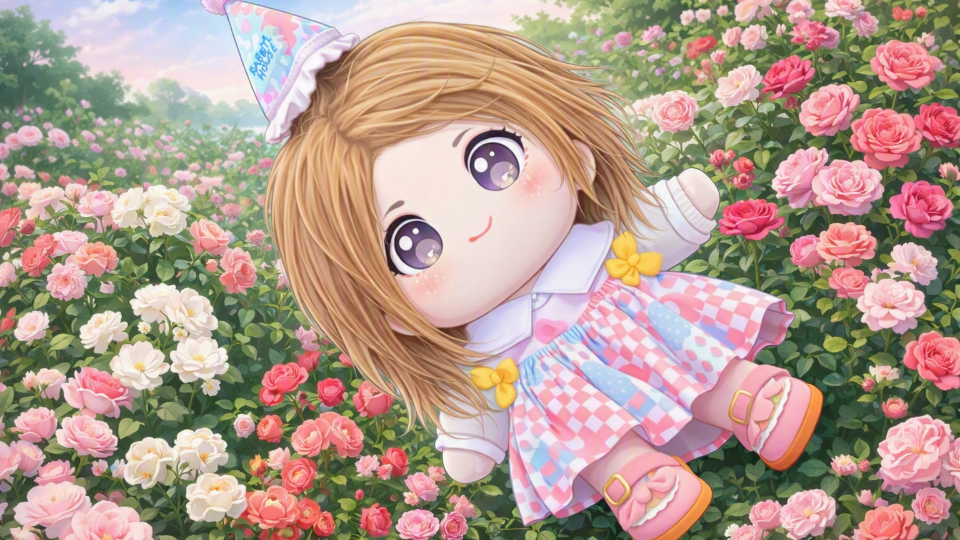 ぬいちゃんのお出かけ、バラ園編