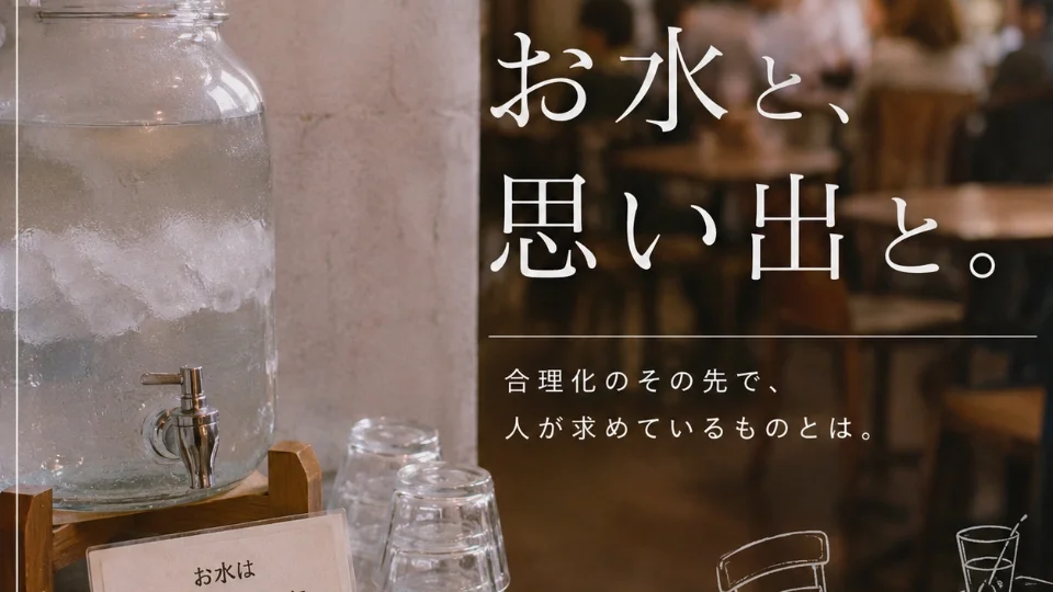 お水と、思い出と。