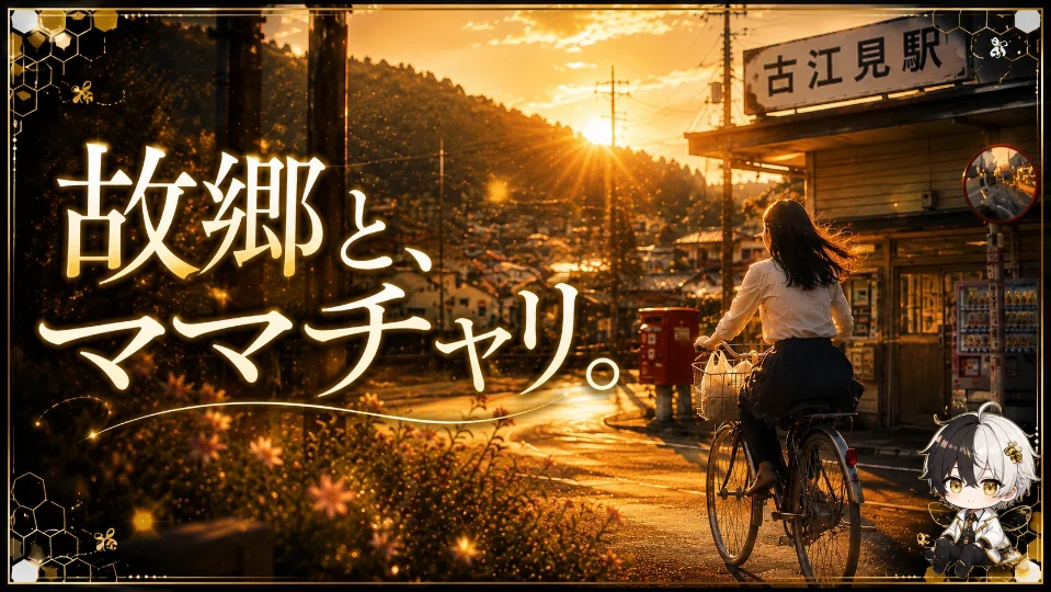 故郷と、ママチャリ。