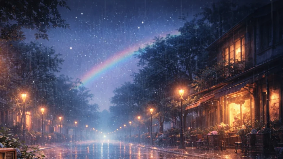 雨の向こうで、輝きながら