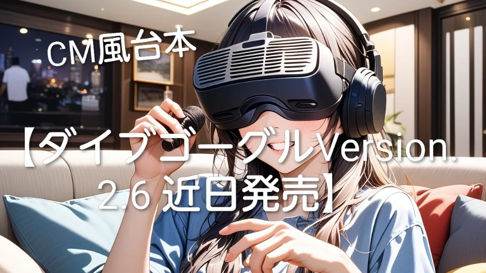 CM風台本【ダイブゴーグル.Version2.6 近日発売】