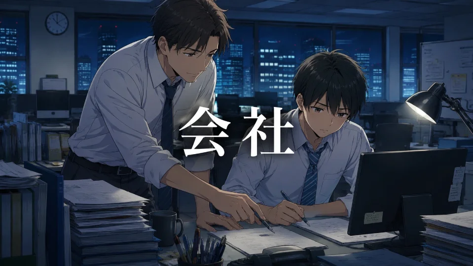 会社【残業する部下】