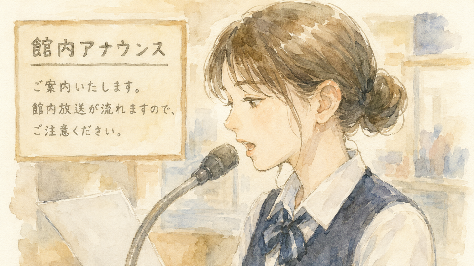 迷子の館内アナウンス