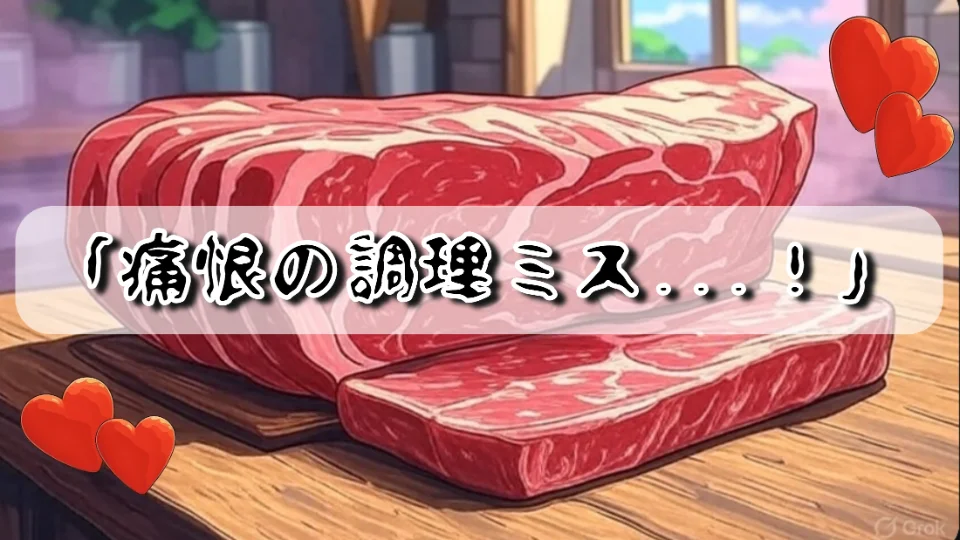 「痛恨の調理ミス...！」