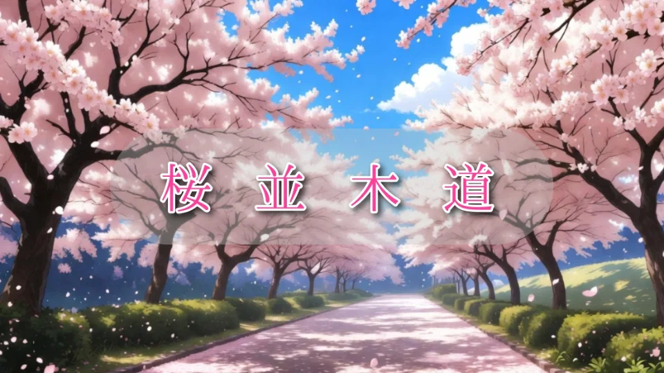 「桜並木道」