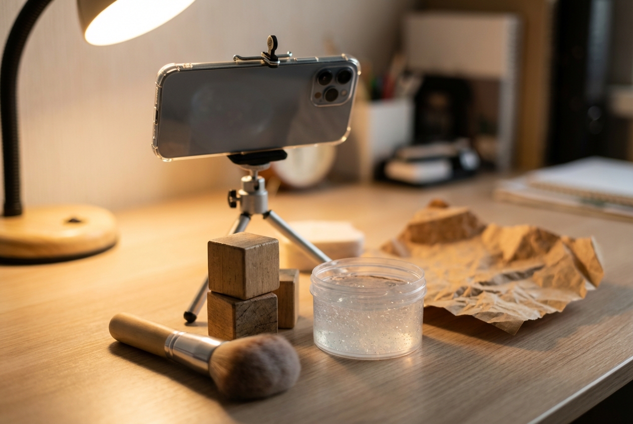 スマホを枕元に固定して録音テスト中、意外と冷蔵庫の音が入る